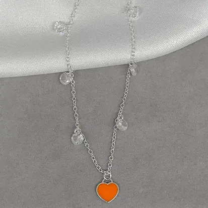 GARGANTILHA TIFFANY LARANJA NEON ZIRCONIAS
